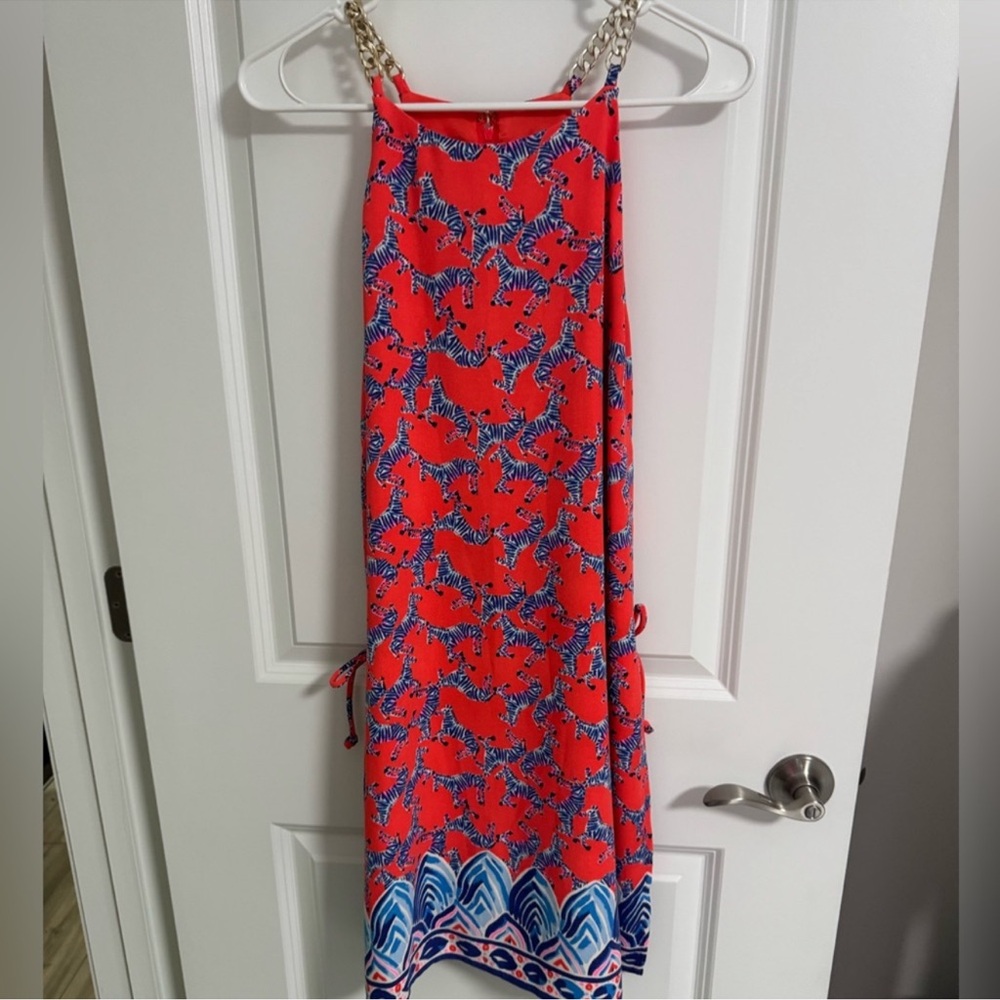 šREDUCED TODAY ONLY $62 NWT Lilly Pulitzer Pearl Romper Picante Coral Heebee - Picture 5 of 9